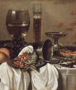 Pieter Claesz Still Life with Drinking Vessels Sweden oil painting artist